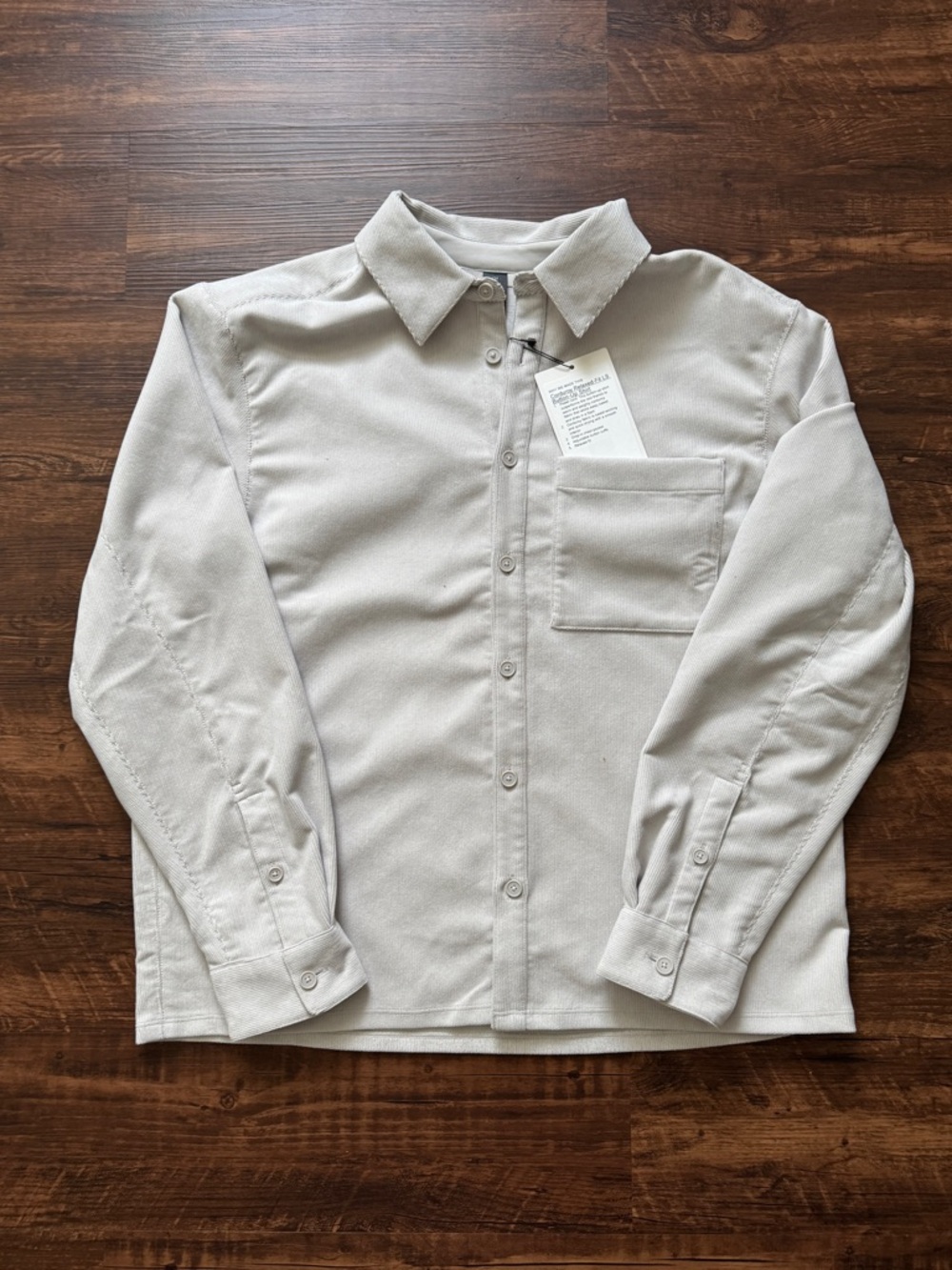 lululemon athletica Corduroy Casual Button Up Long Sleeve Overshirt NWT